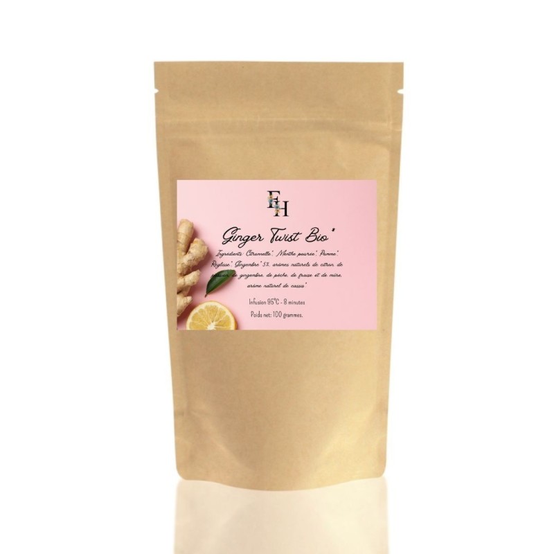 Ginger Twist Bio - Infusion aromatisée bio - Sachet 100 grammes