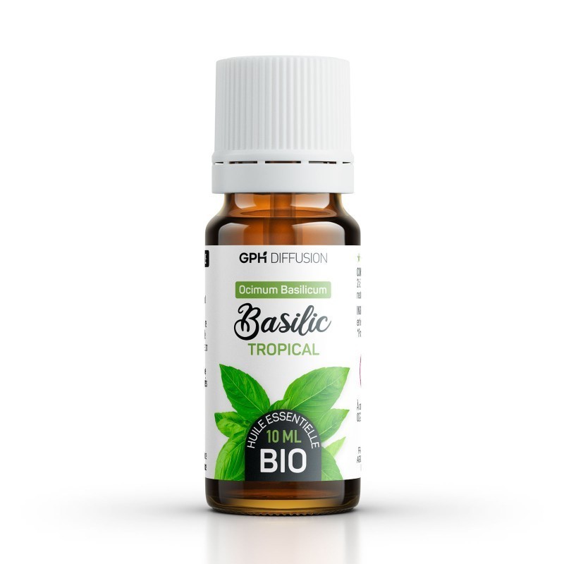 Huile essentielle BASILIC TROPICAL BIO AB 10 ML.