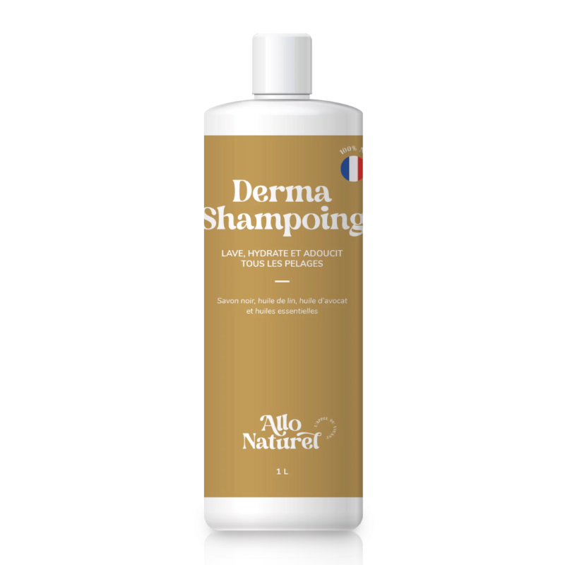 Derma Shampooing - Shampooing naturel: lave, hydrate et adoucit les pelages - 1 litre