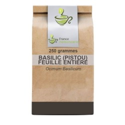 Infusión de albahaca (Pistou) hoja entera 100g - Bolsa de 100 gramos (Ocimum basilicum) Infusión de albahaca