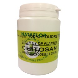 CHITOSAN GELS 120 Kapseln mit einer Dosierung von 300 mg reinem Pulver. - France Herboristerie