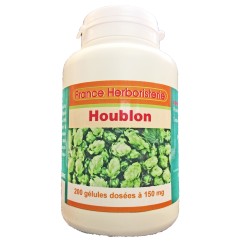 HOUBLON-KEGEL 120 Kapseln mit einer Dosierung von 200 mg. - France Herboristerie