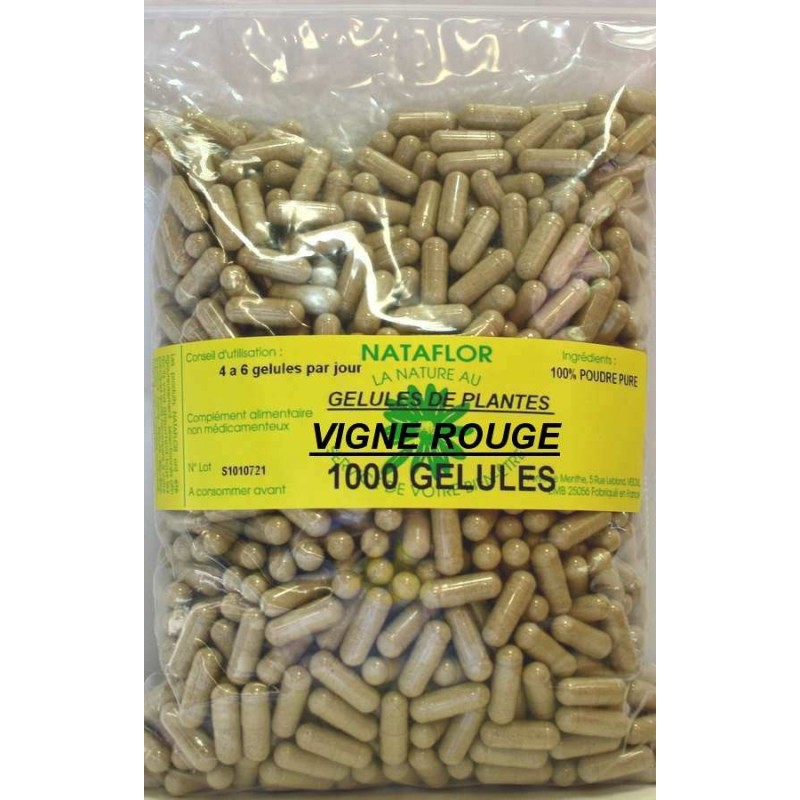 GELULES VIGNE ROUGE feuille 250 mg 1000 GELULES