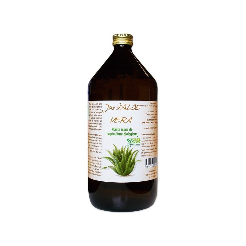 ALOE VERA PUR JUS BIO AB 1 Litre.