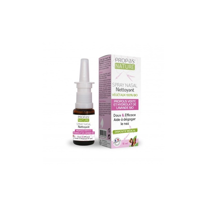 Spray Nasal Propolis Verte Bio et hydrolat de Lavande Bio - 15ml