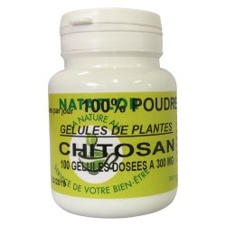 GELULES CHITOSAN dosées à 300 mg poudre pure.