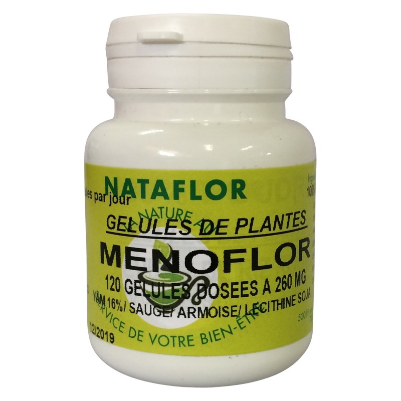 Menoflor 100 gélules à 260 mg poudre pure.