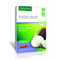 Ampoules de plantes pur jus de radis noir.