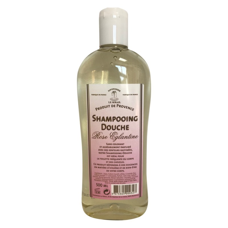 SHAMPOOING DOUCHE à la ROSE EGLANTINE 500 ml