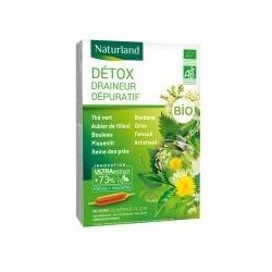 Détox Draineur Dépuratif Bio 20 Ampoules Buvables de 10 ml