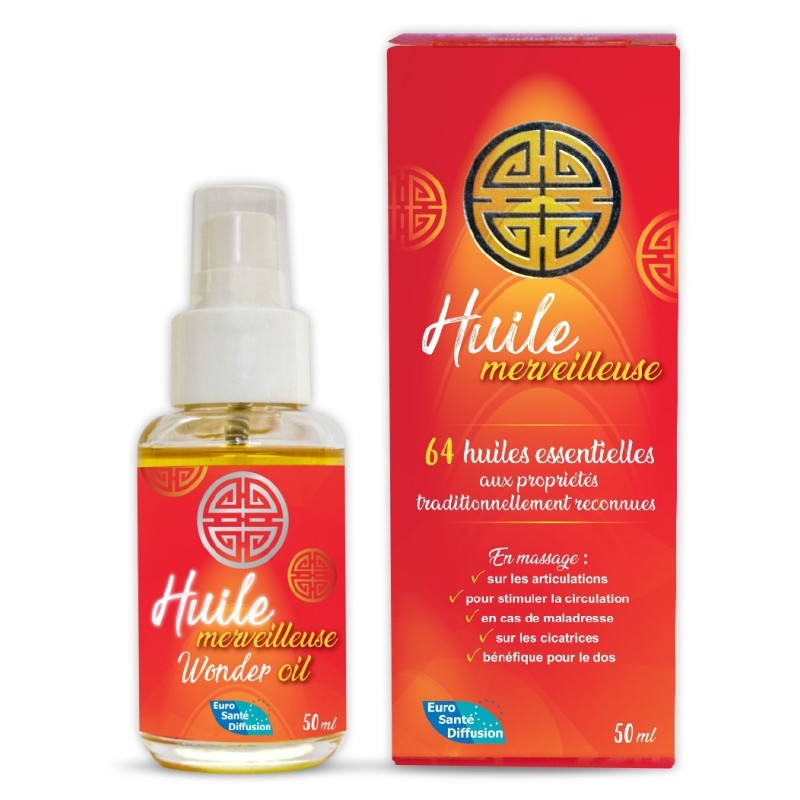 Huile merveilleuse - 64 huiles essentielles - 50 mL