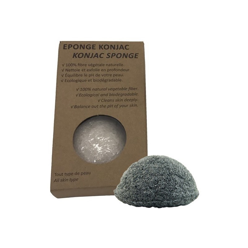 Éponge Konjac au charbon de Bambou