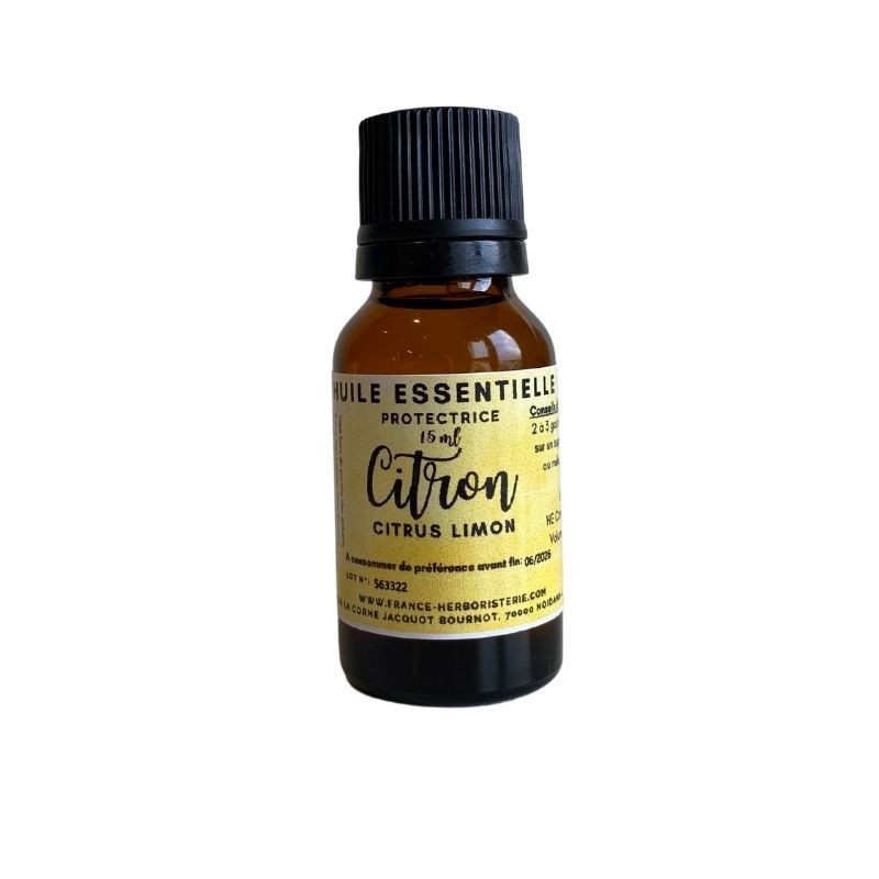 HUILE ESSENTIELLE CITRON jaune Citrus limonum 15 ml.