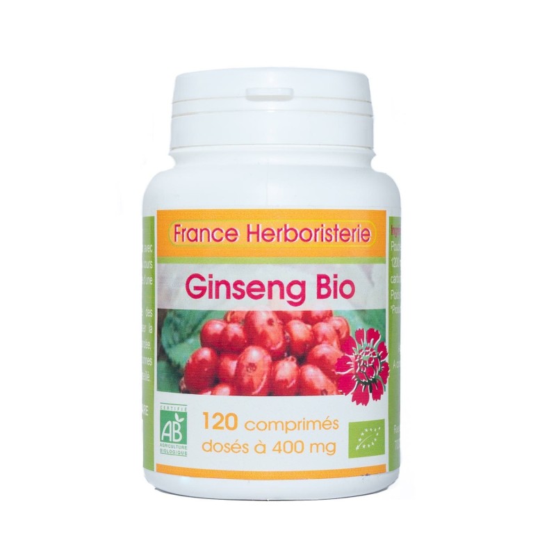 GINSENG BIO AB 120 comprimés dosés à 400 mg en comprimés.