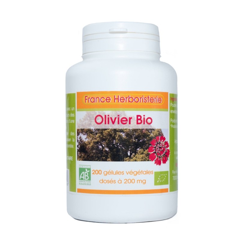 200 gélules OLIVIER BIO AB dosées à 200 mg.