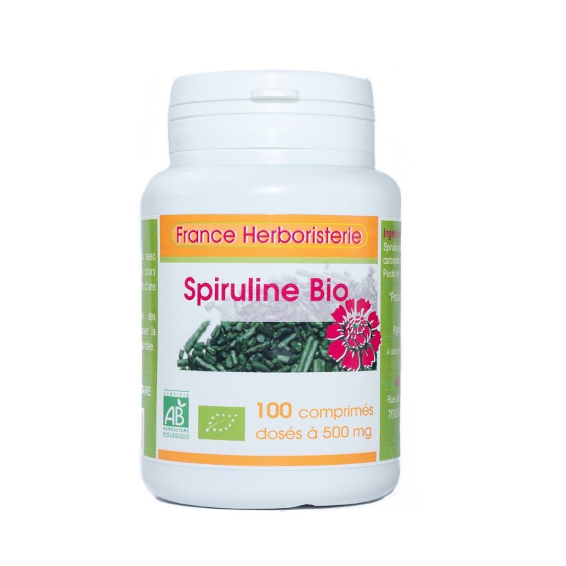 SPIRULINE ECOCERT 100 comprimés.