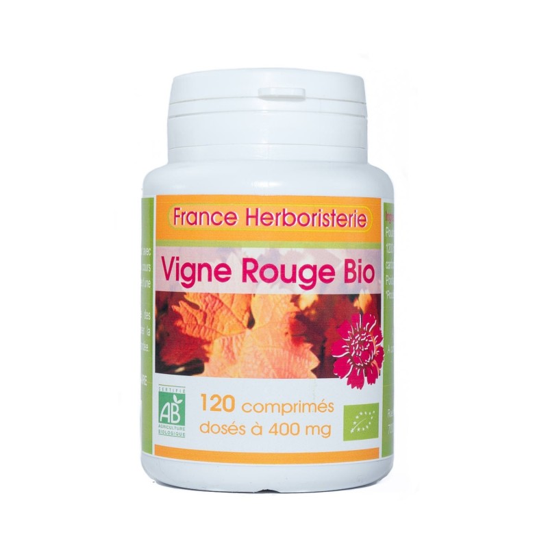 VIGNE ROUGE BIO AB dosées à 400 mg en comprimés.