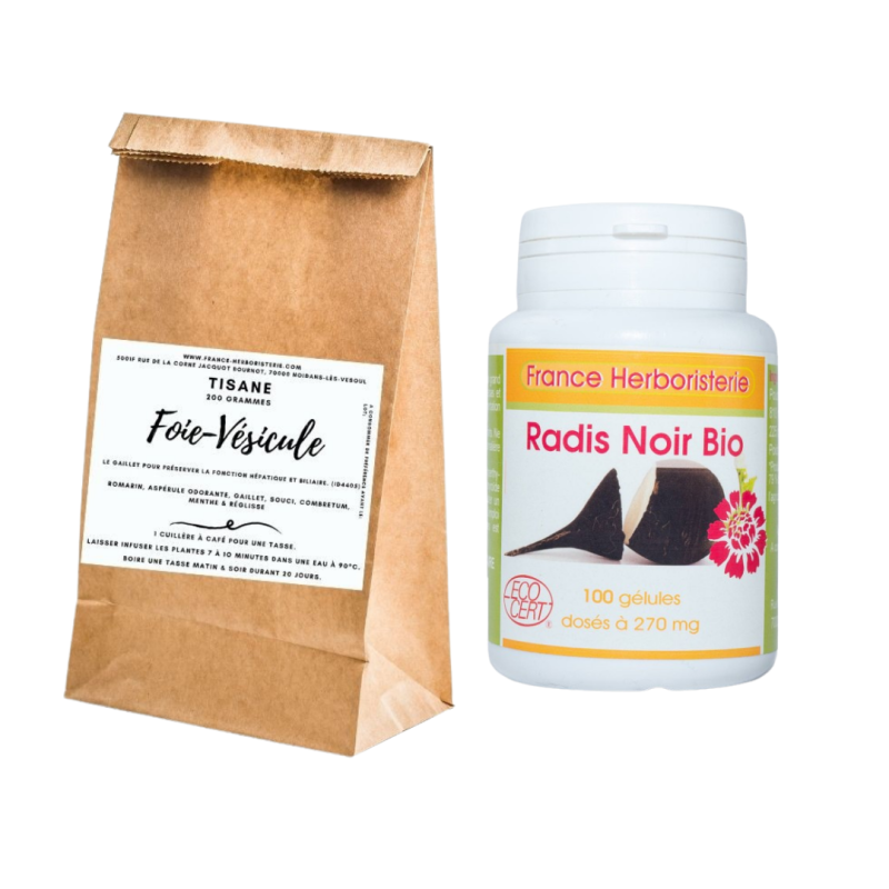 Pack DETOX - Tisane Foie-Vésicule & gélules de Radis Noir