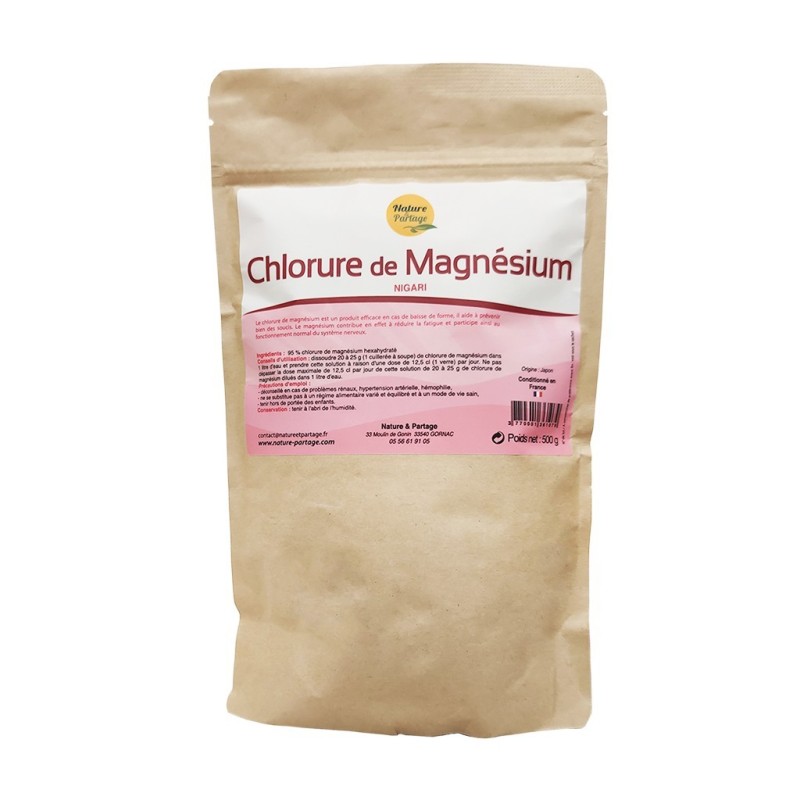 CHLORURE DE MAGNESIUM paquet de 500 grs.