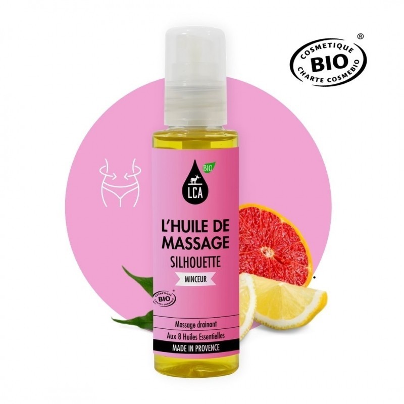 Huile de Massage Silhouette aux Huiles Essentielles - LCA Aromathérapie